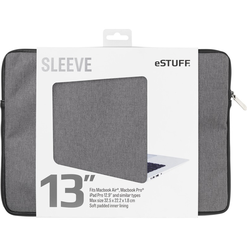 Estuff Sleeve -MacBook Pro/Air"13 Grå 1