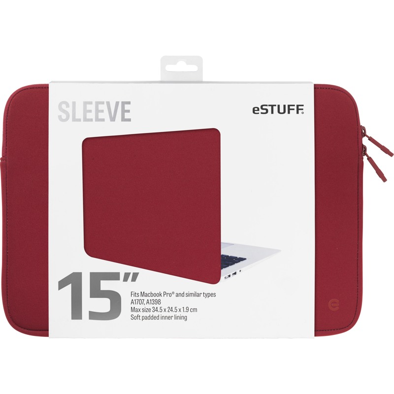 Estuff Sleeve MacBook Pro"15" Rød 1