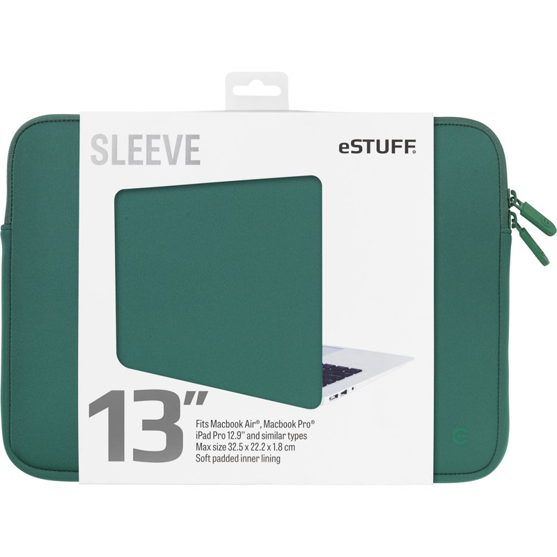 Estuff  Sleeve MacBook Pro/Air,"13" Grøn 1