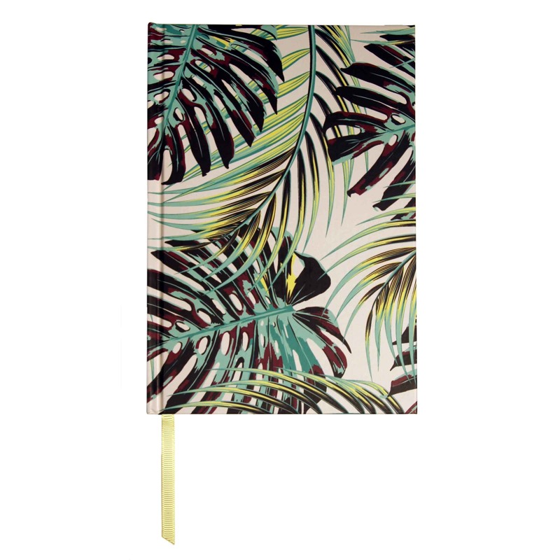 Bella Ballou Notebook, Palm Leaves A5 Grøn mønster 1