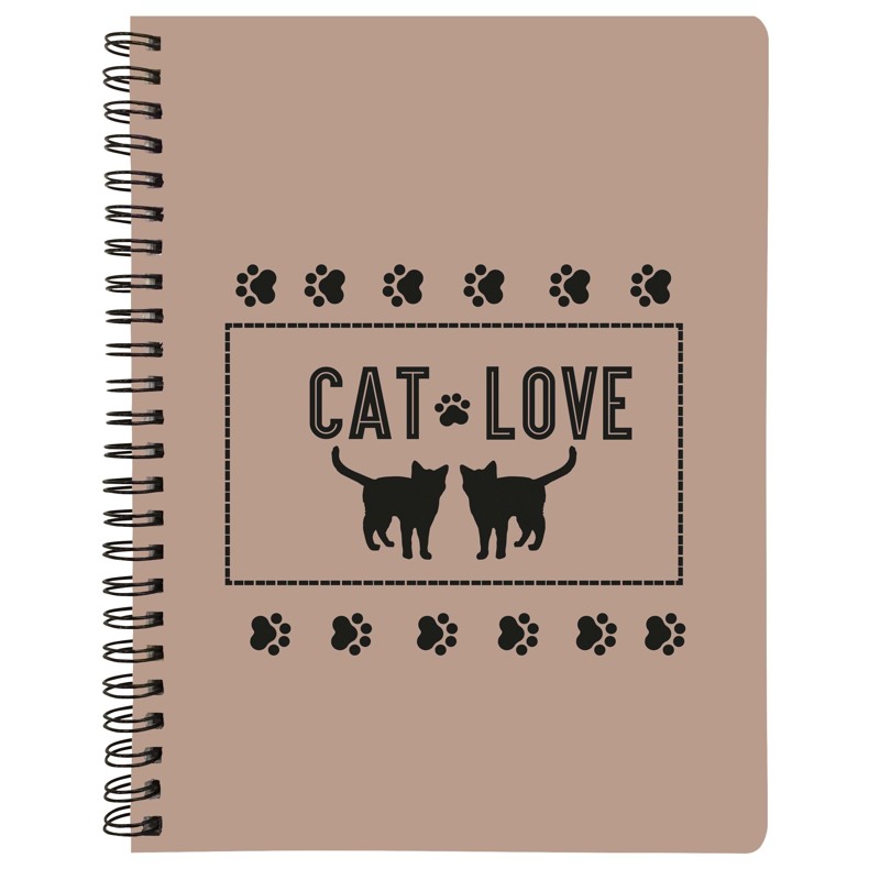  Note book A5 - Cat Love NEW Brun 1
