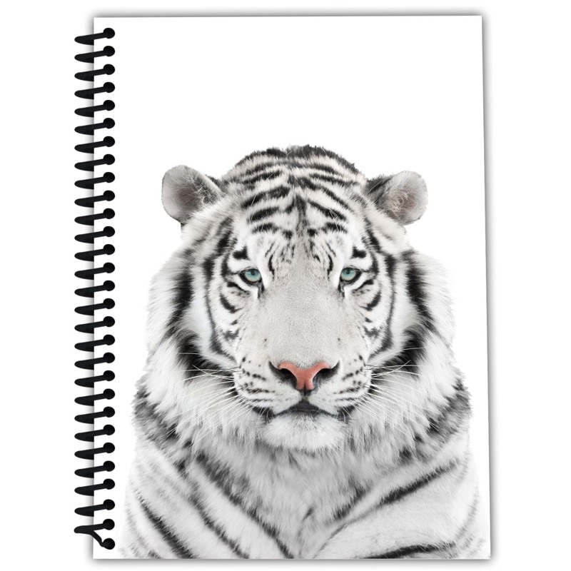  Note book A5 - White Tiger - N Sort/Hvid 1