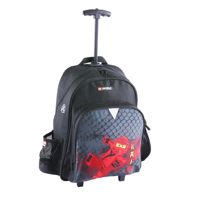 LEGO Bags Trolley Skoletaske Ninjago Sort/Rød 1
