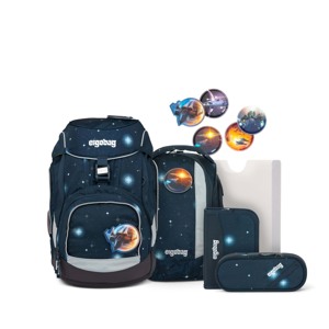 Ergobag Skoletaskesæt Pack Galaxy Glow Blå