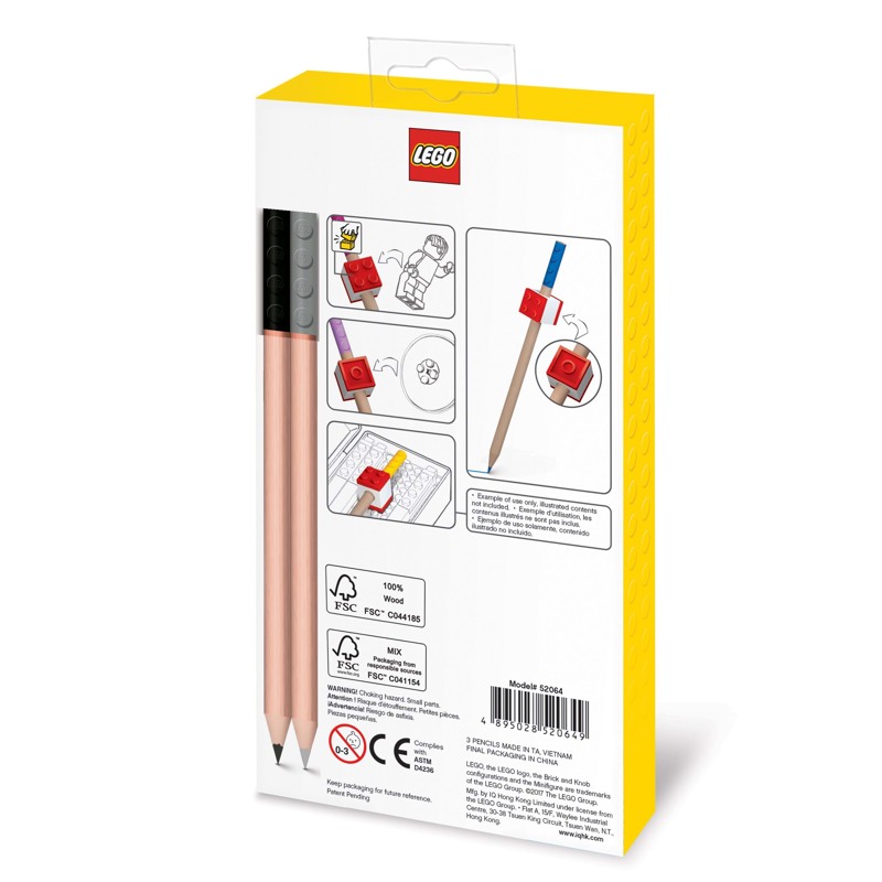 LEGO Bags Farveblyanter m/visketop 12 st Ass farver 3