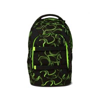 Satch Skoletaske Pack Green Supreme Sort- Neon 1