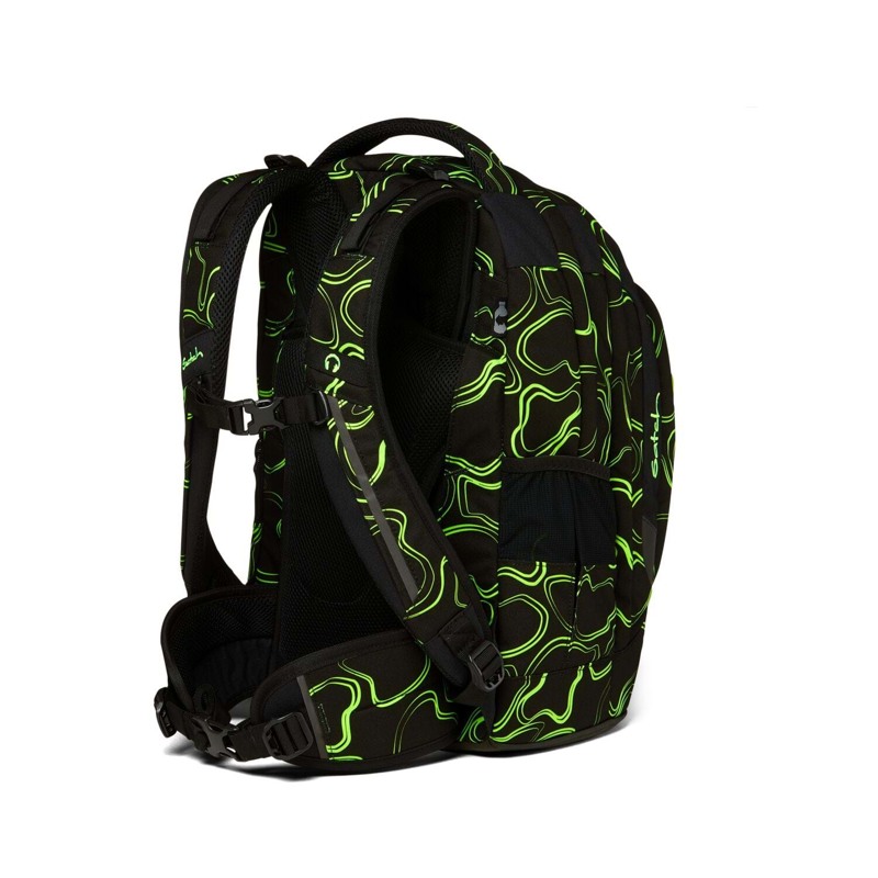 Satch Skoletaske Pack Green Supreme Sort- Neon 4