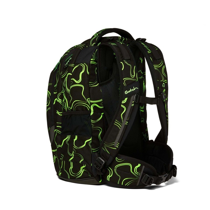 Satch Skoletaske Pack Green Supreme Sort- Neon 6