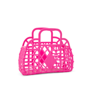 Sun Jellies Håndtaske Retro Basket Mini Mørk Pink 1