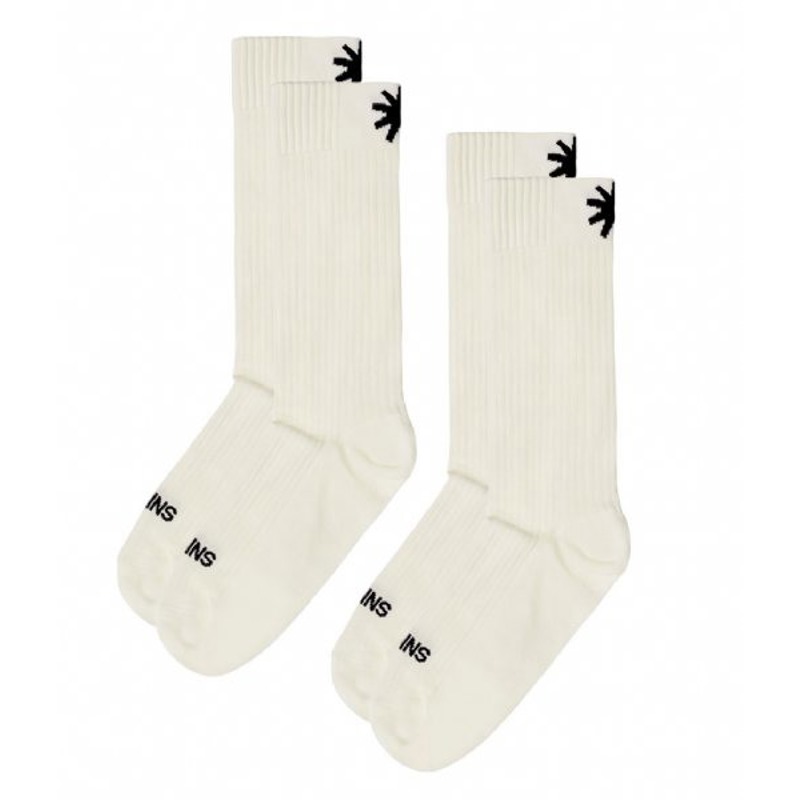 Rains Strømper Logo Socks 2-Pack Off Hvid 1